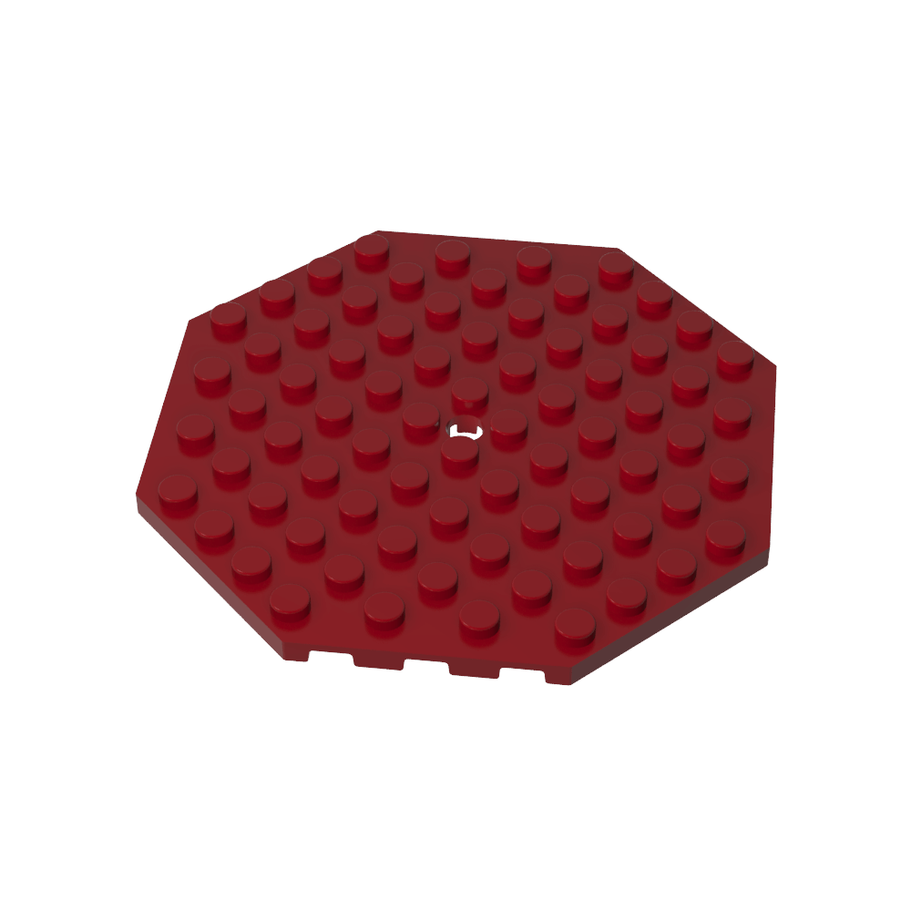 Assiette spéciale octogonale 10 x 10 avec trou-MyGobricksFr