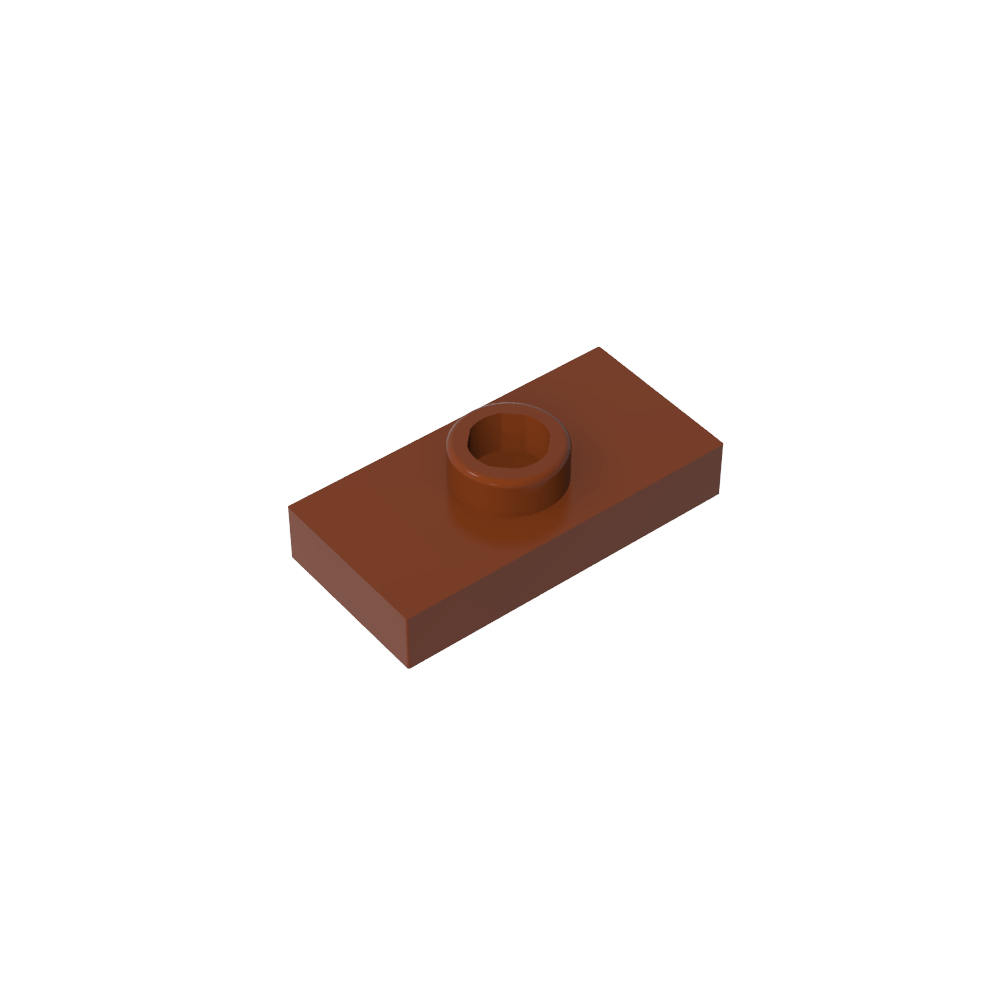 Plaque spéciale 1 x 2 avec 1 goujon rainuré et support de goujon intérieur (cavalier)-MyGobricksFr