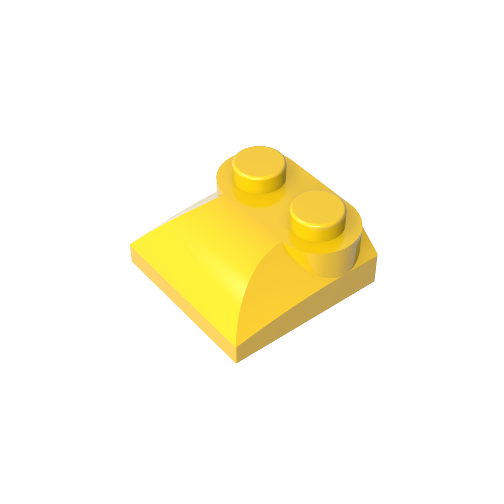 Brique courbe 2 x 2 x 2/3, deux montants et extrémité en pente courbe-MyGobricksFr