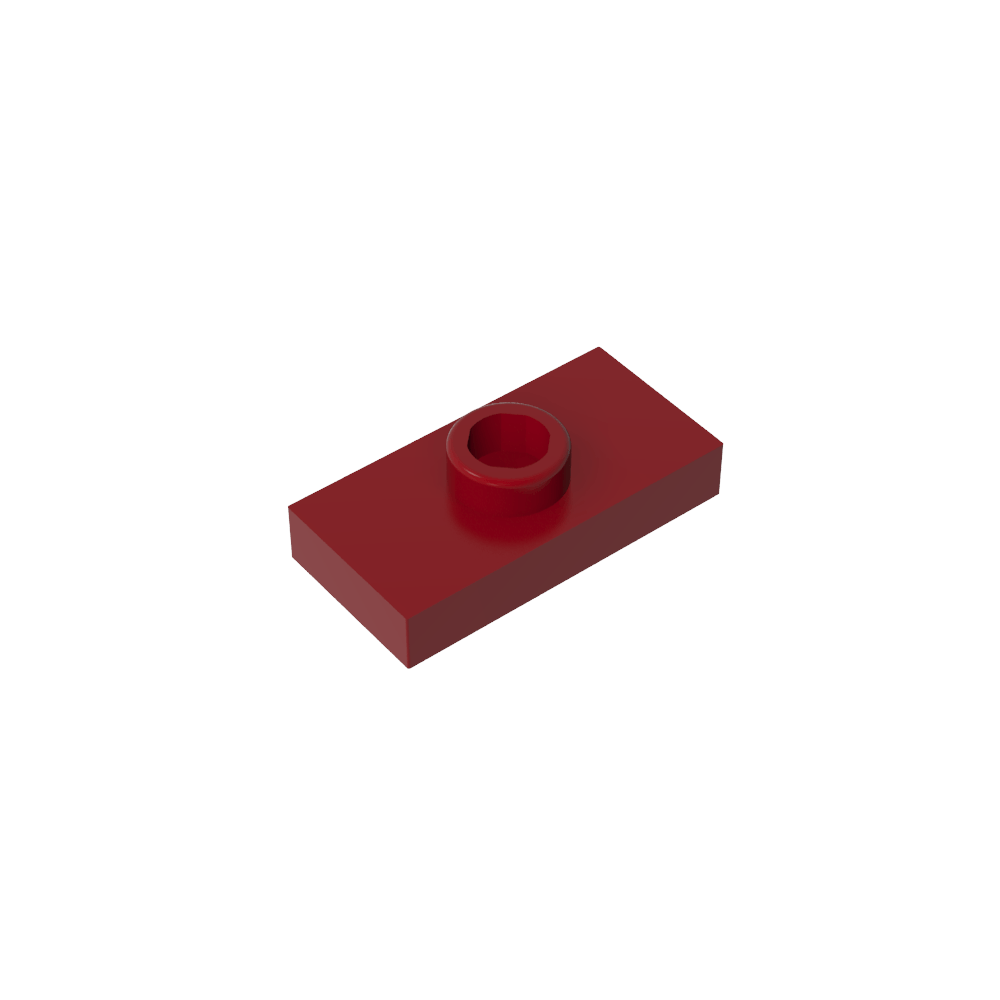 Plaque spéciale 1 x 2 avec 1 goujon rainuré et support de goujon intérieur (cavalier)-MyGobricksFr