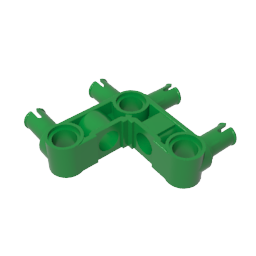 Connecteur à broches Technic, moyeu perpendiculaire 3 x 3 plié avec 4 broches (crêtes de broches sur toute la pièce)-BricksBulk.Fr