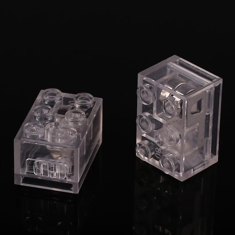 Accessoires lumineux LED 2*3 pour briques, compatibles avec les petits blocs de construction, accessoires de jeu lumineux LED multicolores clignotants