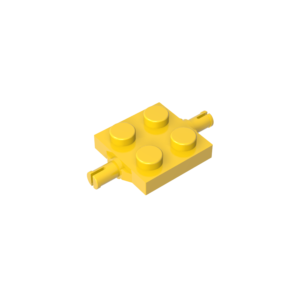 Plaque spéciale 2 x 2 avec supports de roues-MyGobricksFr