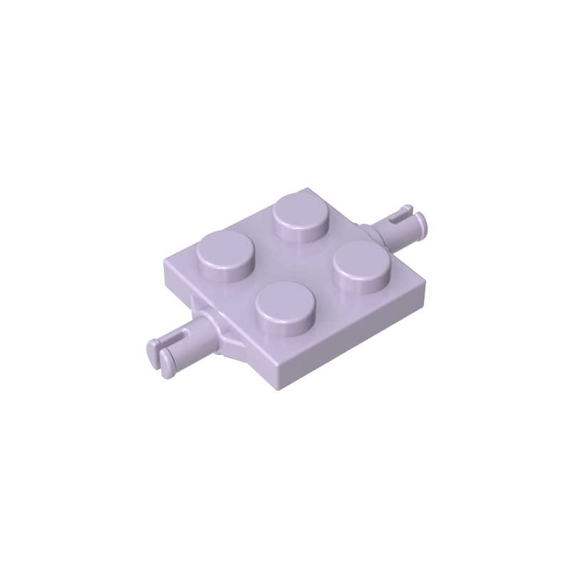Plaque spéciale 2 x 2 avec supports de roues-MyGobricksFr