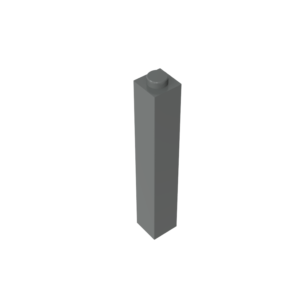 Brique 1 x 1 x 5 avec montant ouvert ou creux obturé-MyGobricksFr