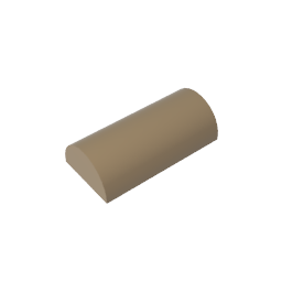 Brique cintrée 2 x 4 sans montants, dessus incurvé-MyGobricksFr