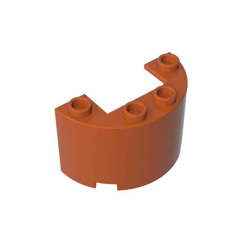 Demi-cylindre 2 x 4 x 2 avec découpe 1 x 2