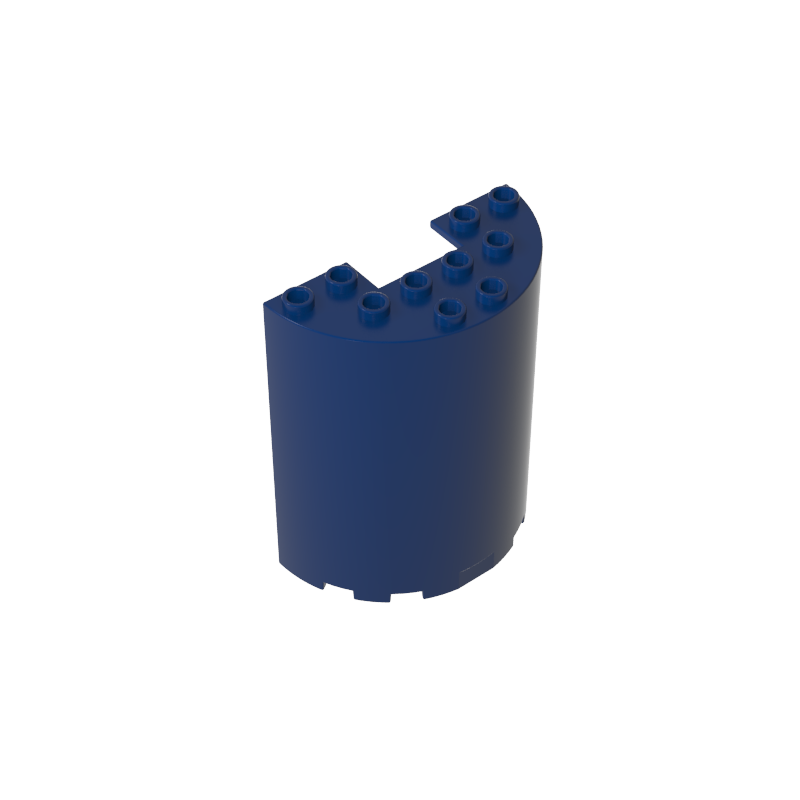 Demi-cylindre 3x6x6 avec encoche 1x2