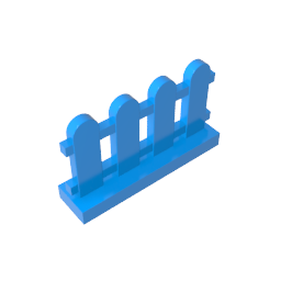 Clôture à piquets 1 x 4 x 2-MyGobricksFr