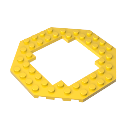 Assiette spéciale 10 x 10 octogonale à centre ouvert-MyGobricksFr