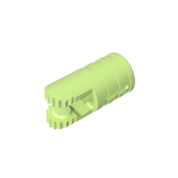 Hinge Cylinder 1 x 2 Locking with 2 Click Fingers and Axle Hole, 9 Teeth