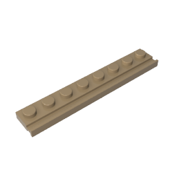Plaque spéciale 1 x 8 avec rail de porte-MyGobricksFr