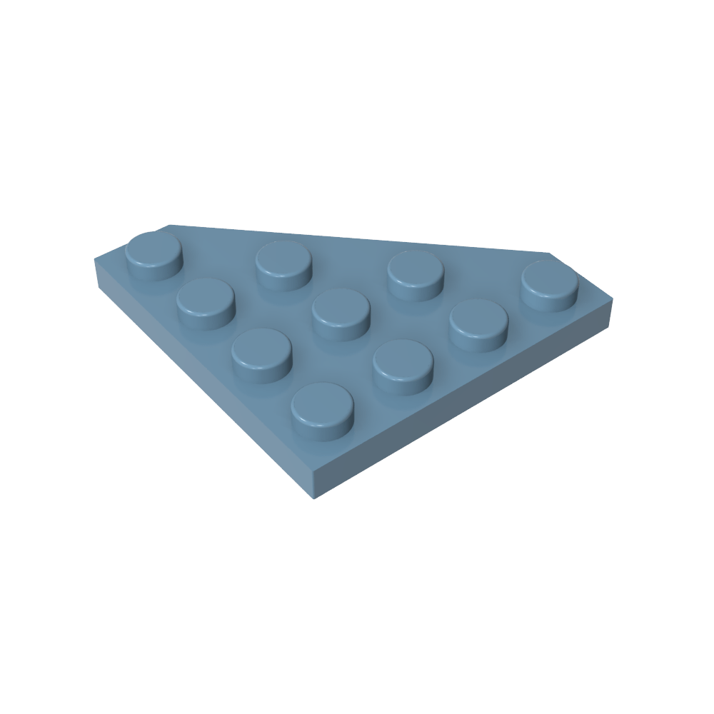Plaque en coin 4 x 4 Coin coupé-MyGobricksFr
