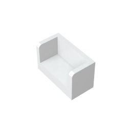 Panneau 1 x 2 x 1 avec coins arrondis et 2 côtés-MyGobricksFr