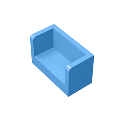Panneau 1 x 2 x 1 avec coins arrondis et 2 côtés-MyGobricksFr