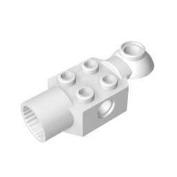 Brique Technic spéciale 2 x 2 avec trou pour goupille, demi-rotule de rotation [partie supérieure horizontale], douille de rotation-BricksBulk.Fr
