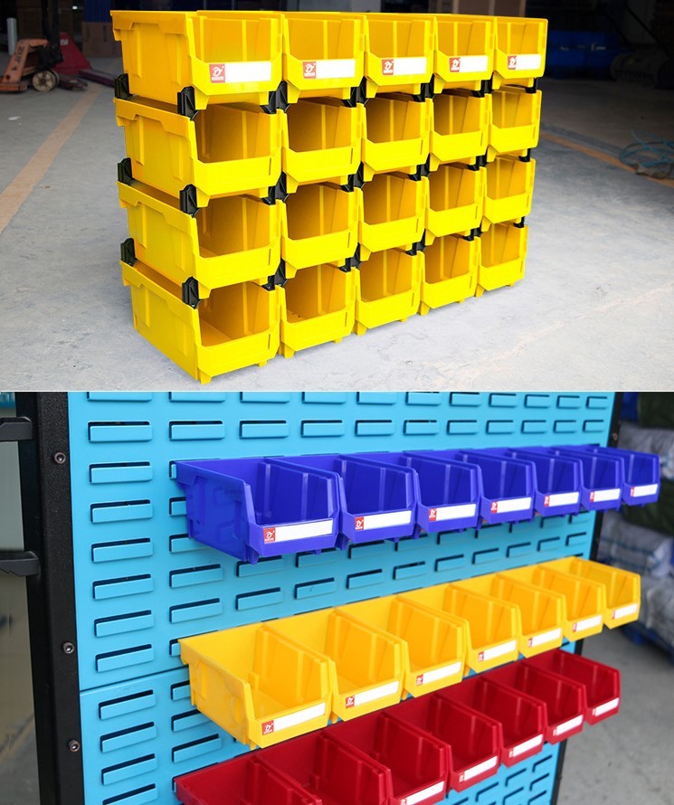 Boîte de tri de pièces à montage arrière, boîte de rangement d'outils modulaire, boîte de classification à ouverture inclinée