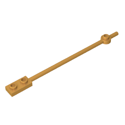 Barre 1 x 12 avec extrémité en plaque 1 x 2 avec goujons creux et extrémité en plaque ronde 1 x 1-BricksBulk.Fr