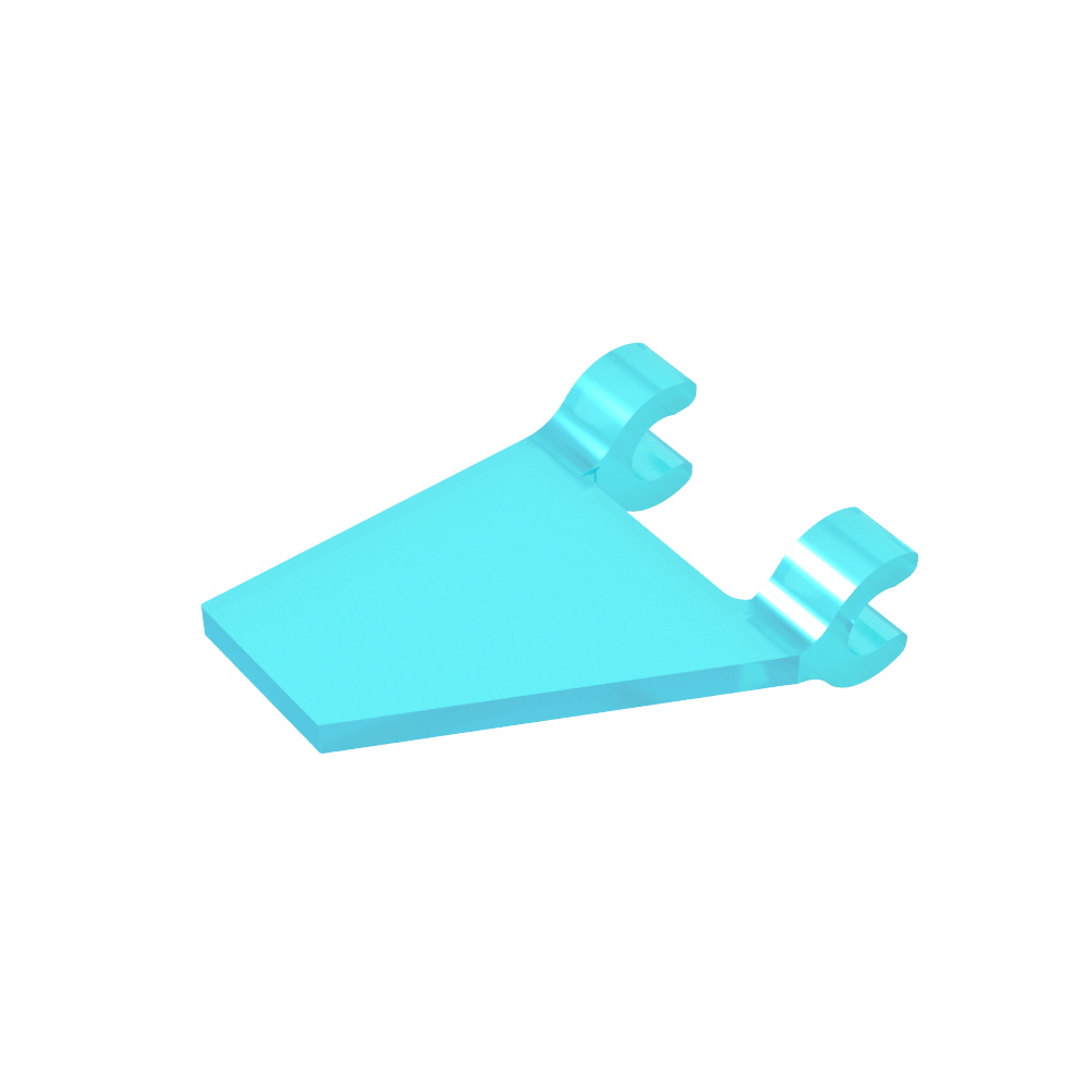 Drapeau trapézoïdal 2 x 2 avec 2 clips [clips en U épais]-BricksBulk.Fr