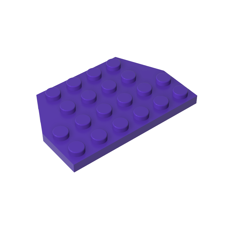 Plaque en coin 4 x 6 Coins coupés-MyGobricksFr