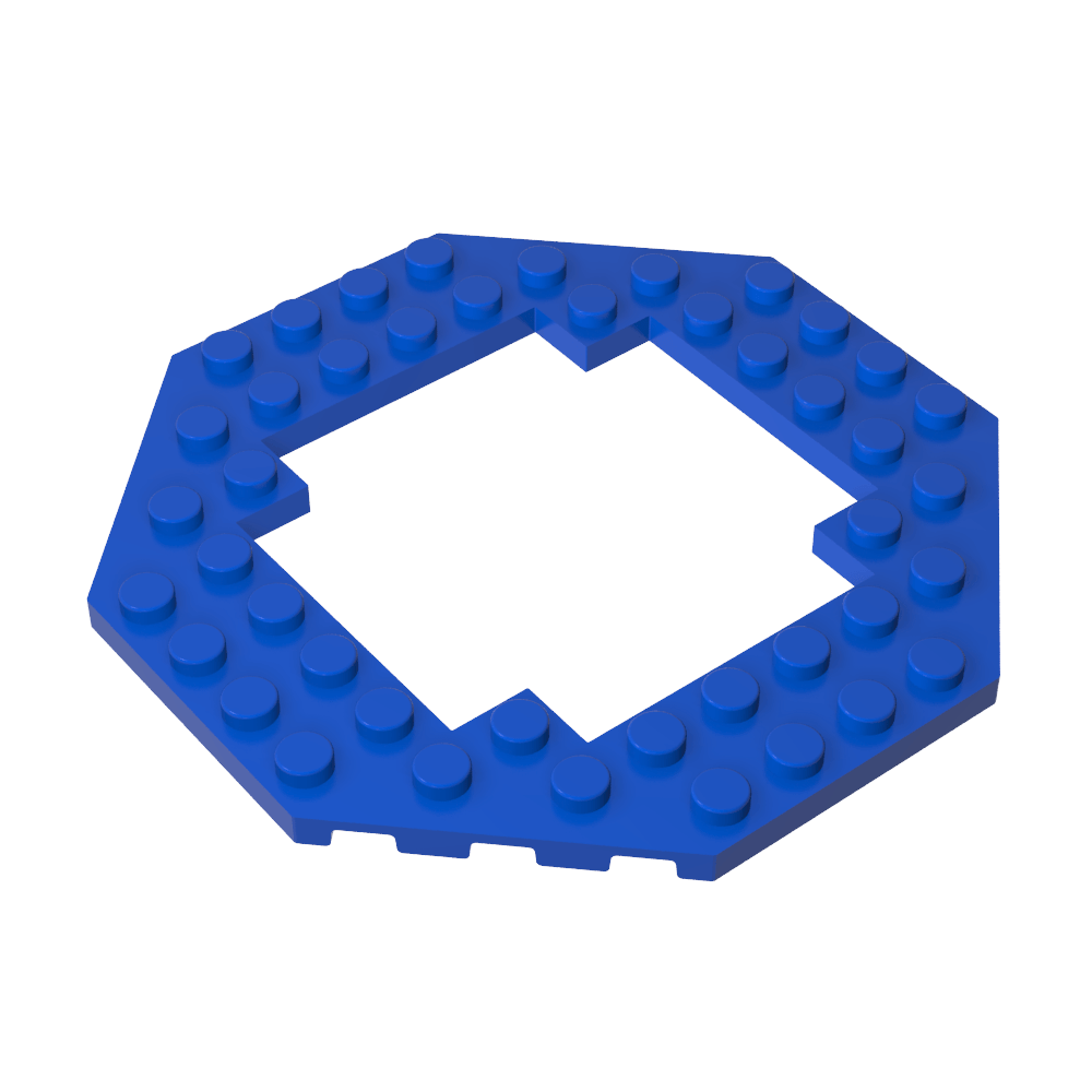 Assiette spéciale 10 x 10 octogonale à centre ouvert-MyGobricksFr