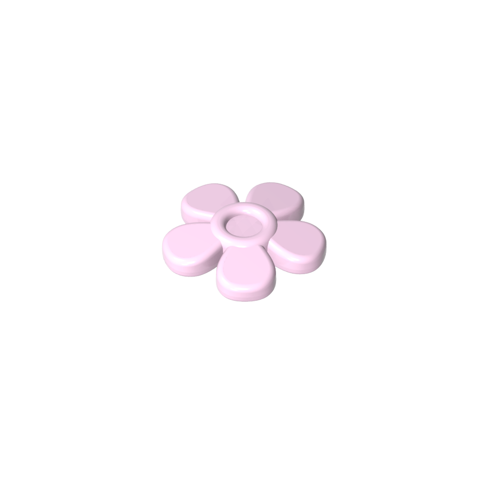 Fleur accessoire pour cheveux avec 5 pétales lisses et épingle-MyGobricksFr