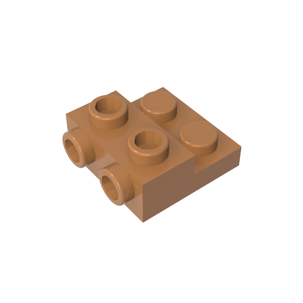 Plaque spéciale 2 x 2 x 0,667 avec deux goujons latéraux et deux goujons en relief-MyGobricksFr