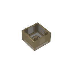 Conteneur, boîte 2 x 2 x 1 – Ouverture sur le dessus avec fond intérieur plat-MyGobricksFr