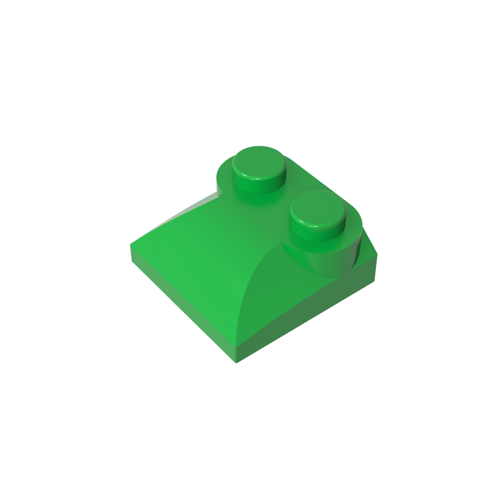 Brique courbe 2 x 2 x 2/3, deux montants et extrémité en pente courbe-MyGobricksFr