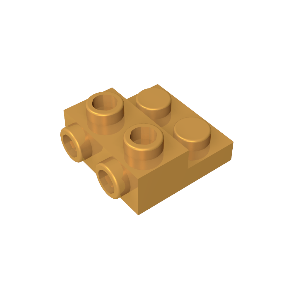 Plaque spéciale 2 x 2 x 0,667 avec deux goujons latéraux et deux goujons en relief-MyGobricksFr