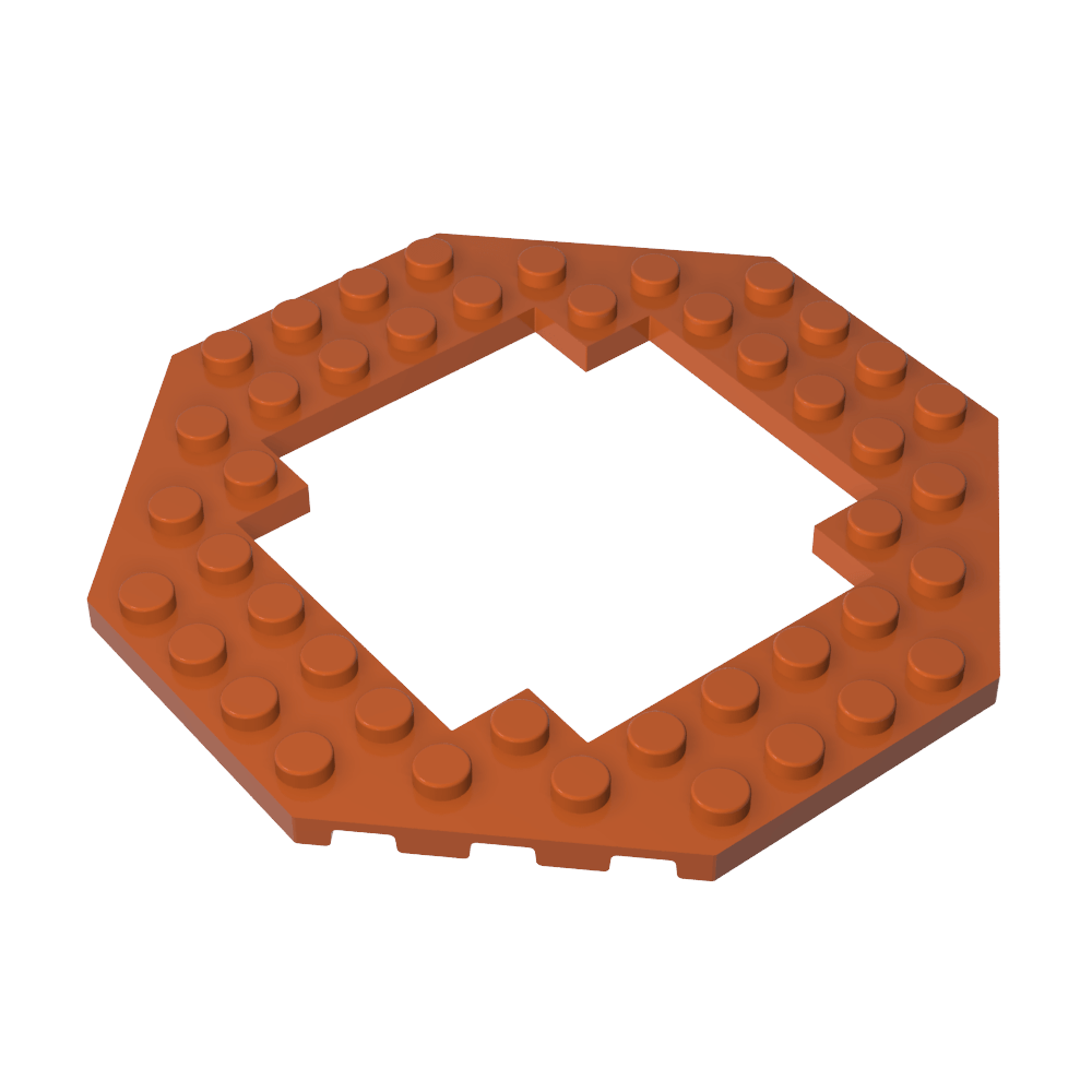 Assiette spéciale 10 x 10 octogonale à centre ouvert-MyGobricksFr