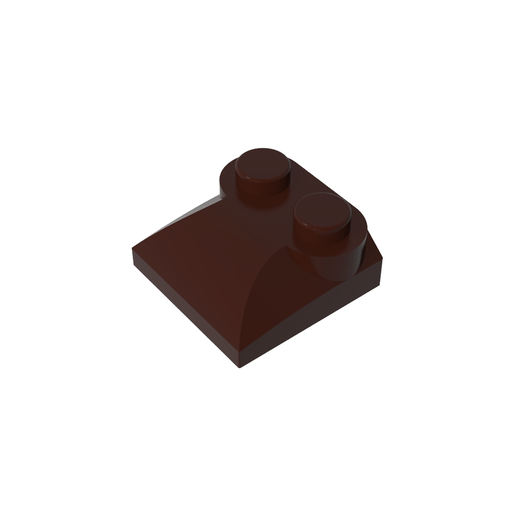 Brique courbe 2 x 2 x 2/3, deux montants et extrémité en pente courbe-MyGobricksFr