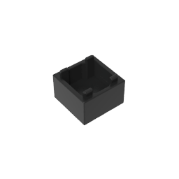 Conteneur, boîte 2 x 2 x 1 – Ouverture sur le dessus avec fond intérieur plat-MyGobricksFr