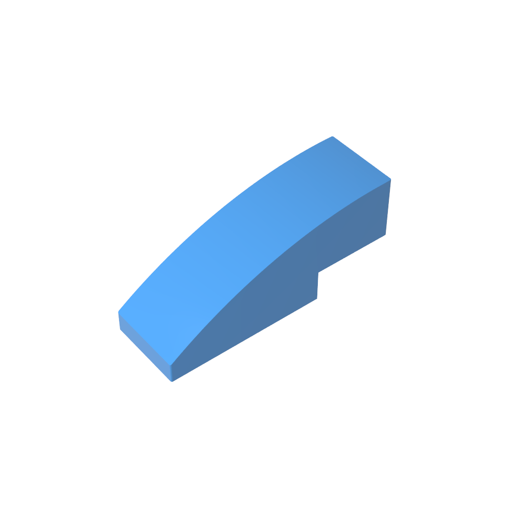 Toit incurvé en pente 3 x 1 sans montants-MyGobricksFr