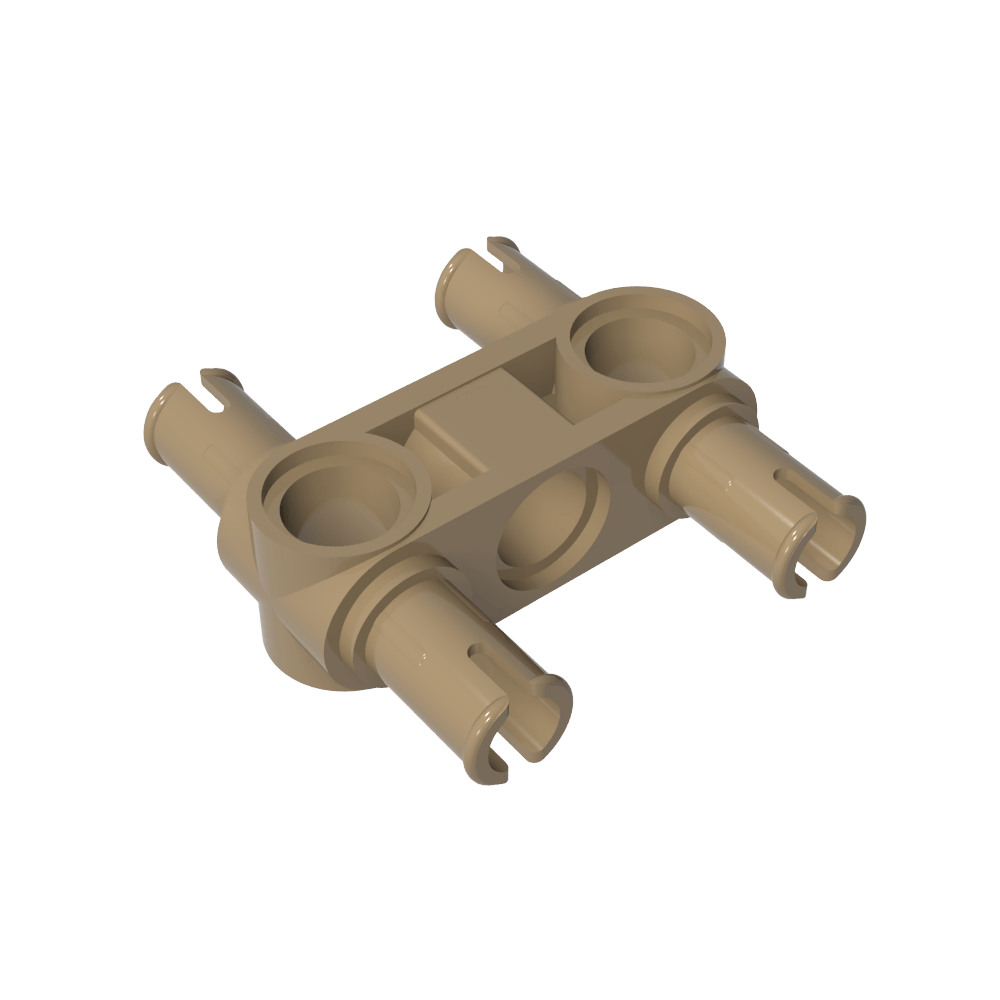 Connecteur à broches Technic, moyeu perpendiculaire 3L à 4 broches-MyGobricksFr