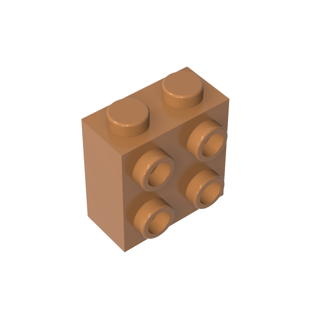 Brique spéciale 1 x 2 x 1 2/3 avec quatre tenons sur une face-MyGobricksFr