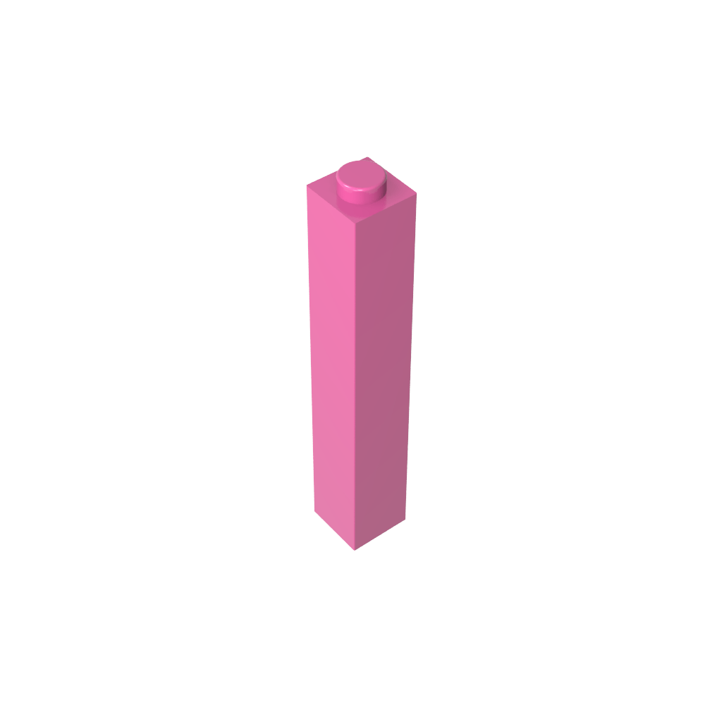 Brique 1 x 1 x 5 avec montant ouvert ou creux obturé-MyGobricksFr