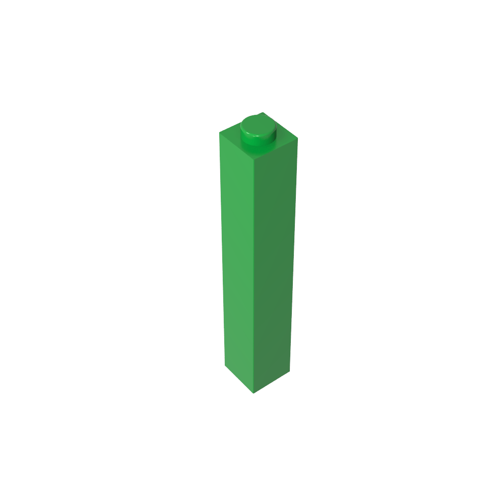 Brique 1 x 1 x 5 avec montant ouvert ou creux obturé-MyGobricksFr