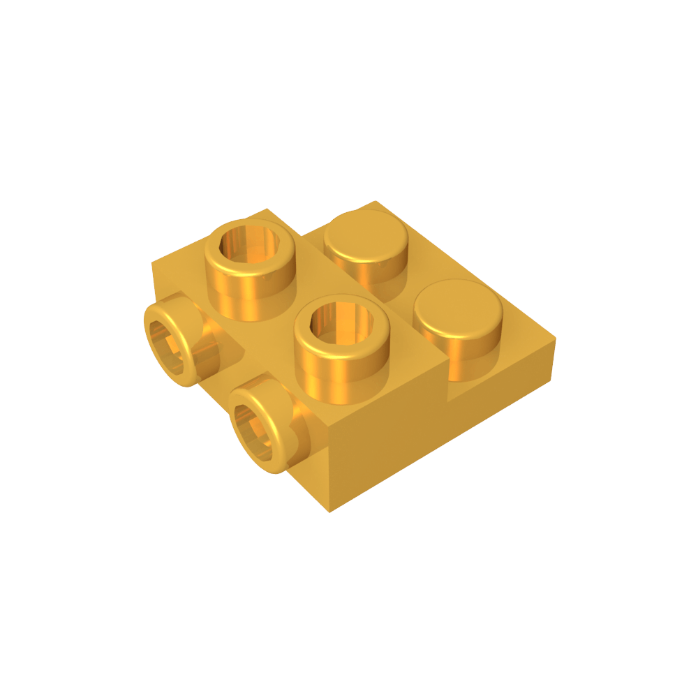 Plaque spéciale 2 x 2 x 0,667 avec deux goujons latéraux et deux goujons en relief-MyGobricksFr