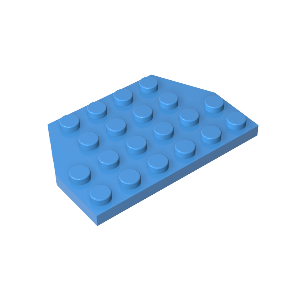 Plaque en coin 4 x 6 Coins coupés-MyGobricksFr