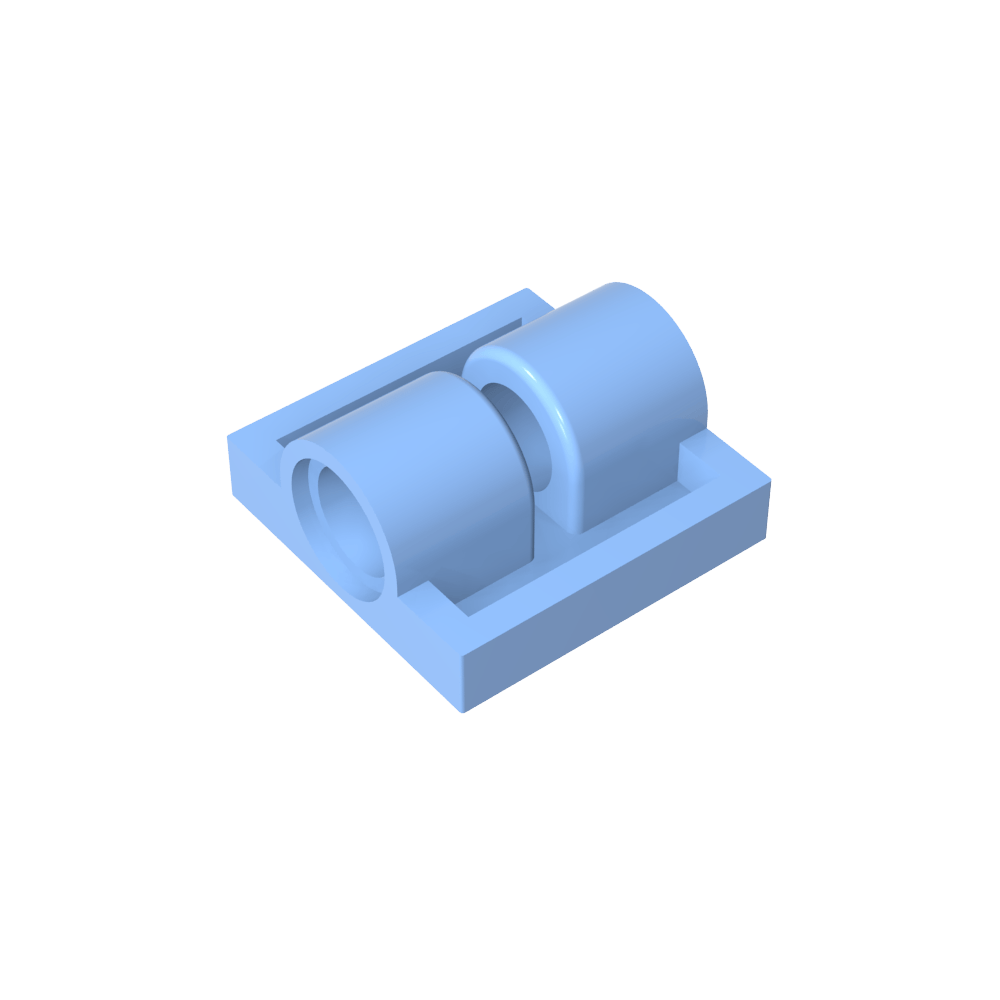 Plaque spéciale 2 x 2 avec 2 trous pour goupilles-MyGobricksFr