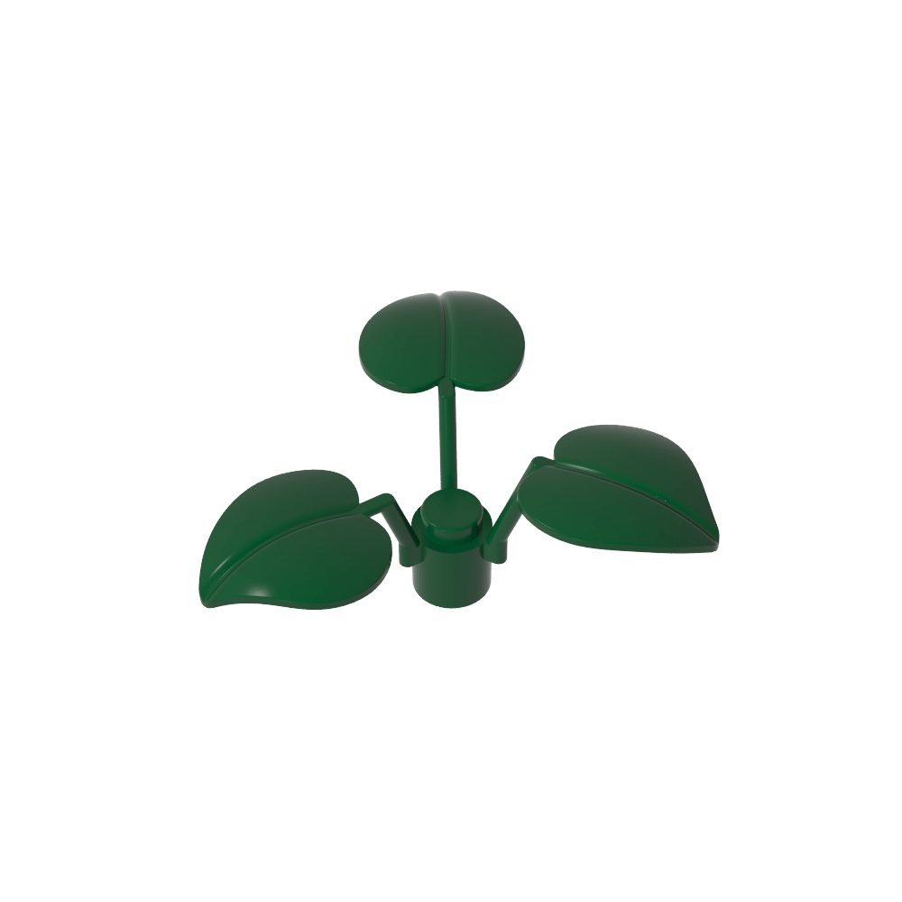 Plante, 1 x 1 x 2/3 - 3 grandes feuilles-MyGobricksFr