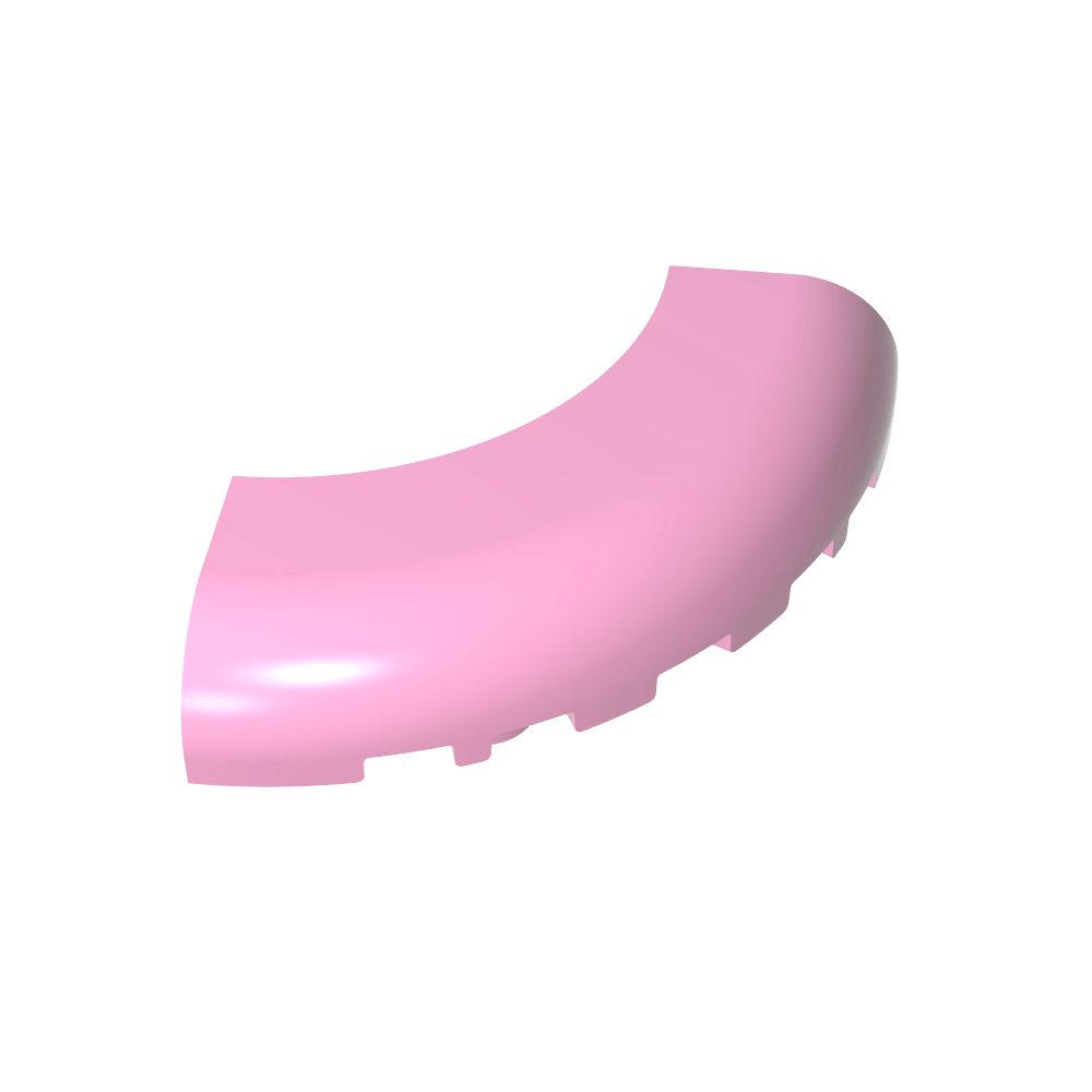 Brique d'angle arrondie 5 x 5 x 1 avec découpes inférieures [Sans montants] [Arc 1/4]-MyGobricksFr