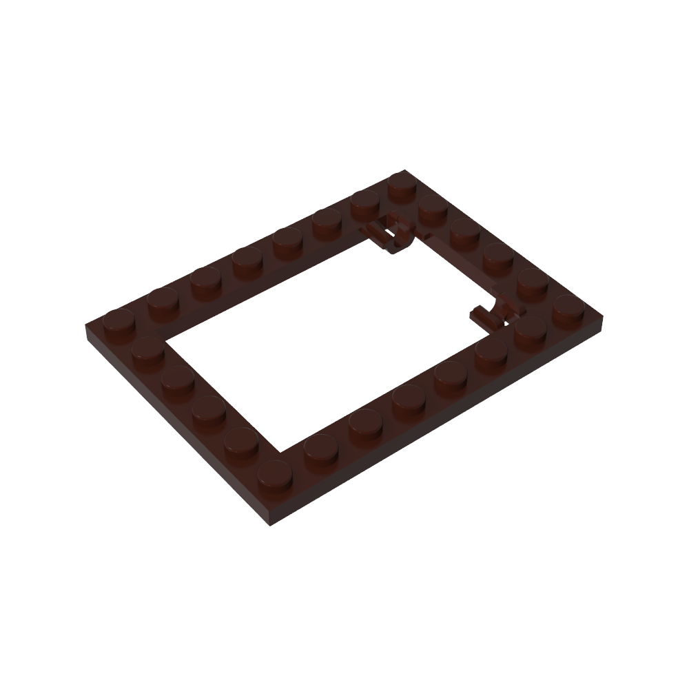 Plaque spéciale 6 x 8 Cadre de trappe horizontal [Porte-goupilles longs]-MyGobricksFr