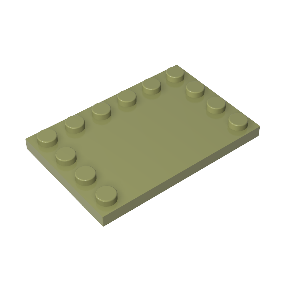 Plaque spéciale 4 x 6 avec goujons sur 3 bords-MyGobricksFr