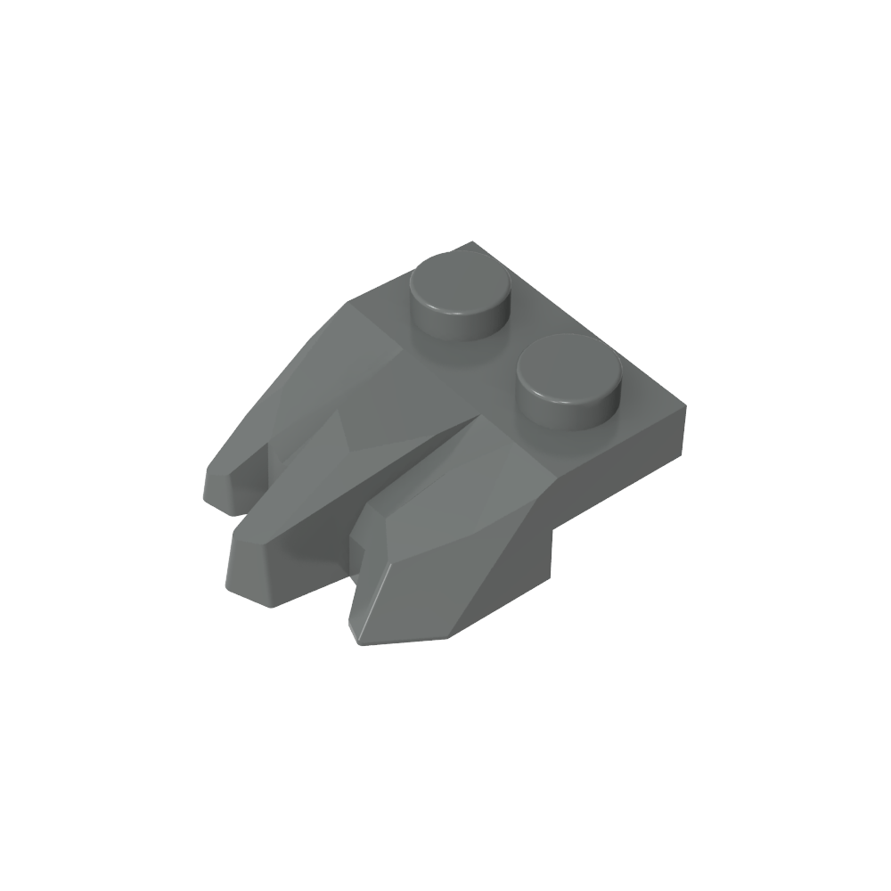 Assiette spéciale 2 x 3 avec roches-MyGobricksFr