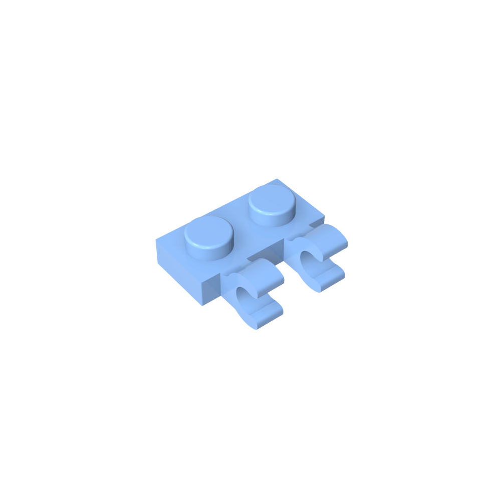 Plaque spéciale 1 x 2 avec clips horizontaux [clips en U épais]-MyGobricksFr