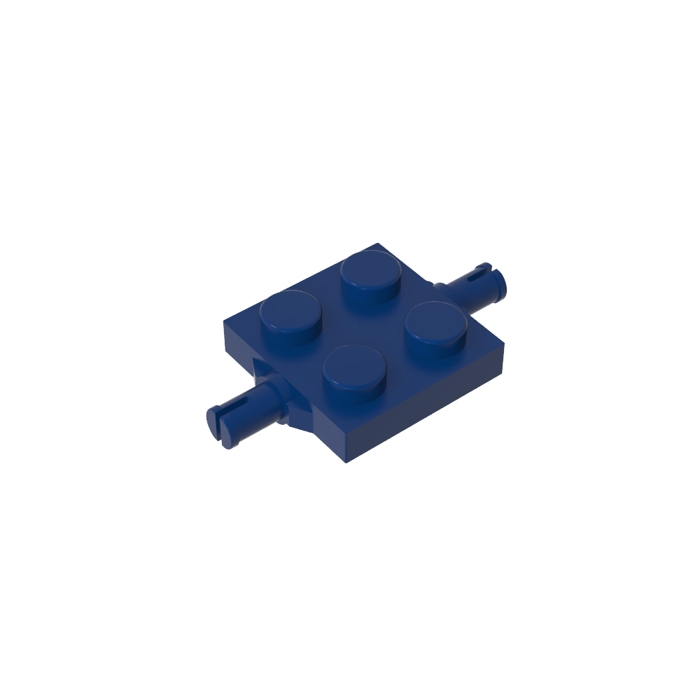 Plaque spéciale 2 x 2 avec supports de roues-MyGobricksFr