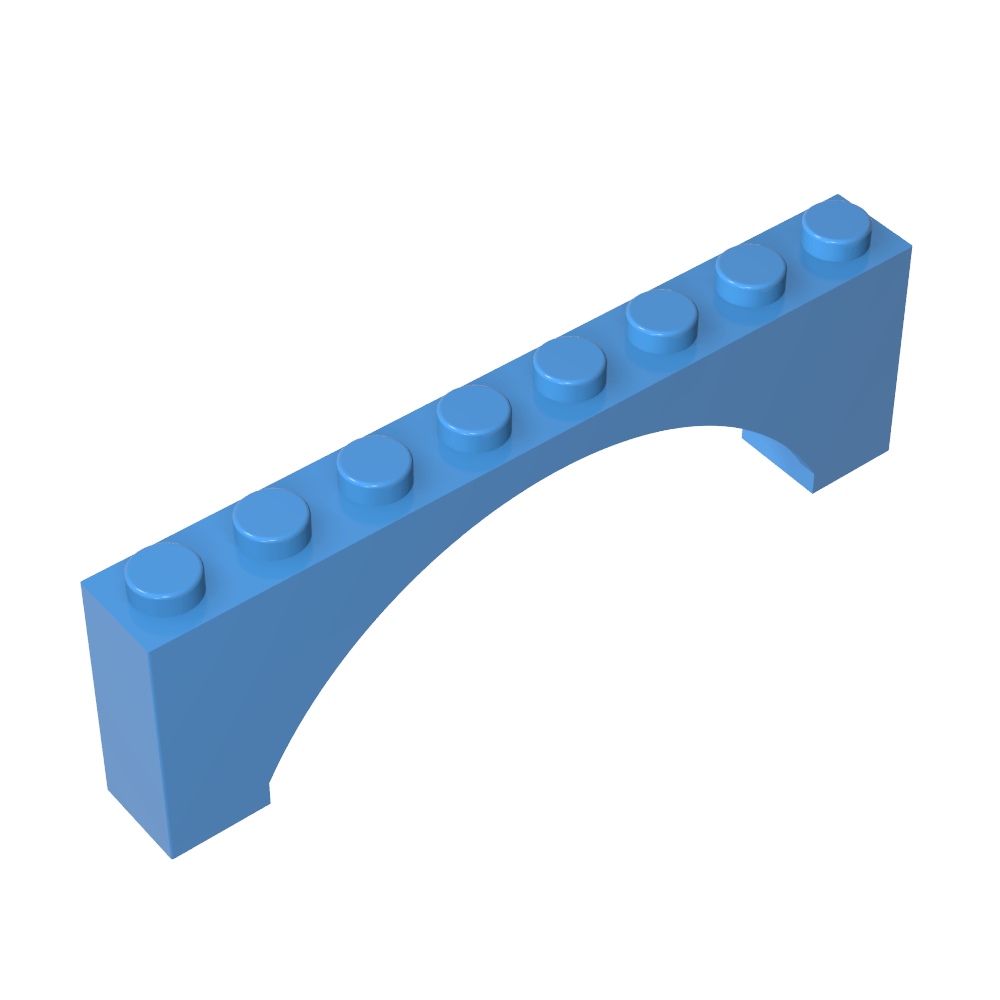Arche en briques 1 x 8 x 2 surélevée-MyGobricksFr