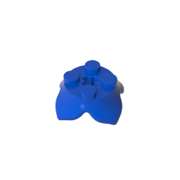 Plaque ronde 2 x 2 x 2/3 avec trou d'essieu et 4 extensions de lames-MyGobricksFr